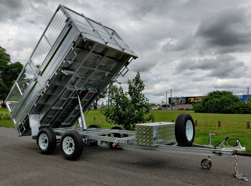 12x7 Hydraulic Tipper Flat Top Trailer ATM  3500KG - Image 2