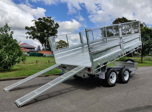 12x7 Hydraulic Tipper Flat Top Trailer ATM  3500KG - Image 3