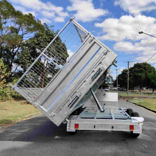 12x7 Hydraulic 3 Way Tipper Flat Top Trailer ATM  3500KG - Image 3