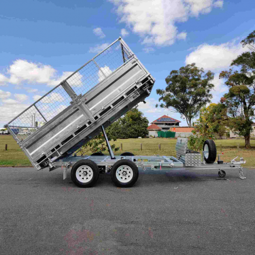 12x7 Hydraulic 3 Way Tipper Flat Top Trailer ATM  3500KG - Image 4